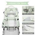 thumbnail image 4 of Mochila de viaje WONHOX Carry on para mujer y hombre, color verde menta, 4 of 7