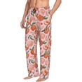 thumbnail image 2 of Goofa Painting Peach Pattern Printed Soft Pajama Pants for Men, Wide Leg Comfy Casual Lounge Yoga Pants-XX-Large, 2 of 9