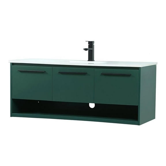 48 inch single bathroom vanity in green