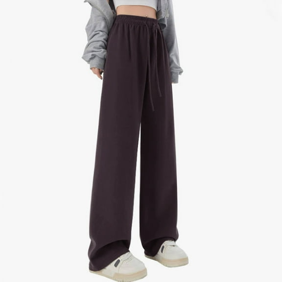 Sweatpants For Teens Casual High Waisted Girls Wide Leg Pants Girls Grey Sweatpants Baggy Pants Kids Cute Girl Clothes 13-14 Years