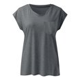 thumbnail image 4 of FAIWAD Womens Summer Tops Casual Cap Sleeve Summer V Neck Shirts Loose Sleeveless Basic Workout Tank Tops, 4 of 7