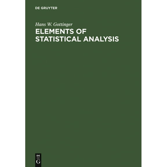 Elements of Statistical Analysis (Hardcover)
