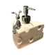 thumbnail image 4 of Dispensador de jabón BLESIY recargable manual para baño a prueba de herrumbre beige, 4 of 8