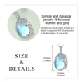 thumbnail image 4 of 925 Sterling Silver Moonstone Necklace Filigree Teardrop Daisy Butterfly Pendant Necklace Jewelry for Women (C-Daisy Butterfly Moonstone), 4 of 5