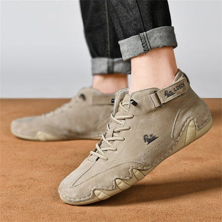 

Feiboyy Mens Shoes High Top Lace Up Hook Loop Sport Shoes Casual Shoes Mens Plus Size Ankle Boots