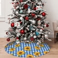 thumbnail image 4 of Cauagu 30" Christmas Tree Skirt Sunflowers Pattern Christmas Tree Decorations Tree Mat for Xmas Decorations Occasion Holiday Home Decor -30", 4 of 7
