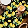 thumbnail image 4 of Table Runners 72 Inches Long, Lemon Black Cotton Linen Kitchen Dining Coffee Table Runner for Party Home Decor, Country Fruit Watercolor Farmhouse Plant Tabletop Dresser Scarves Runner 14x72 Inch, 4 of 9