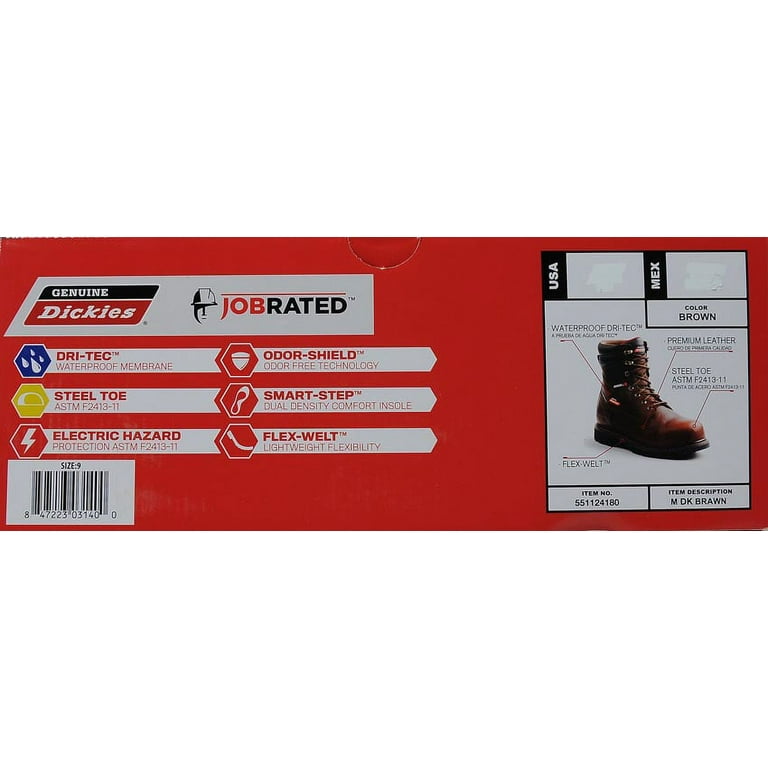 Genuine dickies men's jobrated brawn waterproof work boot sales