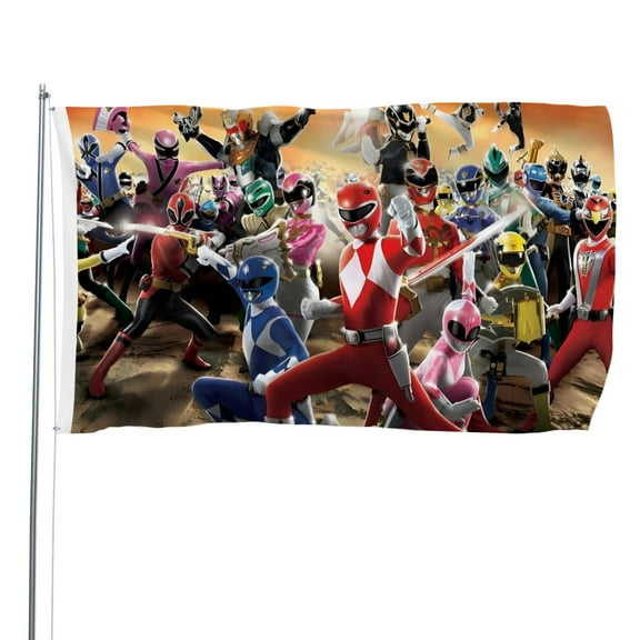 Flags for Mighty Morphin Power Rangers Decorations for Home, Outside, Indoor Outdoor Flag, House Flag Party Funny Gift for Friends 3×5 FT