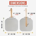 thumbnail image 2 of Chef Pomodoro Aluminum Metal Pizza Peel with Foldable Wood Handle for Easy Storage, 2 of 2