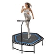 thumbnail image 1 of Trampolín Mini de 50" para Adultos SereneLife, Trampolín Fitness con Resortes Reforzados y Mango de Seguridad Ajustable, Estable y Silencioso, Ideal para Ejercicio y Relajación de Cuerpo Completo., 1 of 7