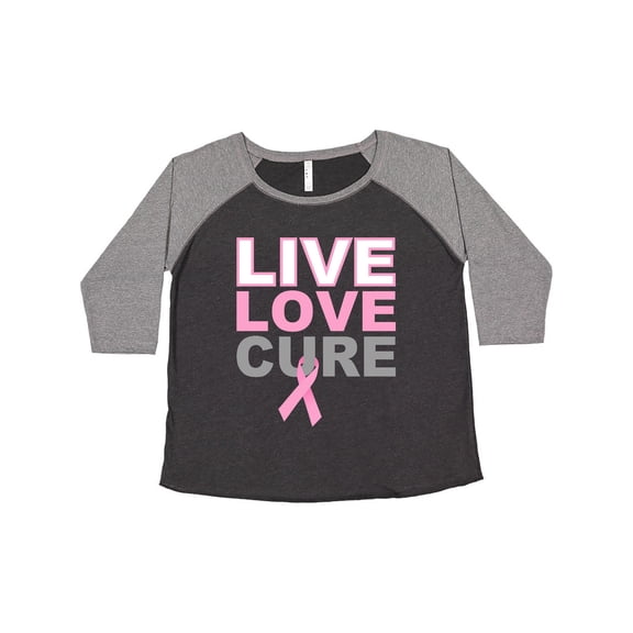Inktastic Live Love Cure Breast Cancer Women's Plus Size T-Shirt