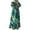 Green, variant on Womens Abaya Long Sleeve Dress Prayer Clothes Casual Kaftan
