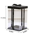 thumbnail image 3 of Gkeoshab Furniture Protection Clear Transparent Cake Box 6.8*6.8*11.5 Inch Transparent Display Case With Base Lid & Ribbon For Wedding Birthday Christmas Thanksgiving Home & Garden, 3 of 4