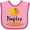 Pink and Red, variant on Inktastic Naples Florida Orange in Heart Boys or Girls Baby Bib