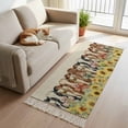 thumbnail image 2 of Kitchen Runner Rugs, Farmhouse Cow Sunflower Burlap 2'x4' Throw Rug with Tassels, Rustic Wooden Fence Washable Soft Floor Carpet Runner for Hallway Bedroom Bathroom Laundry Room, 2 of 9