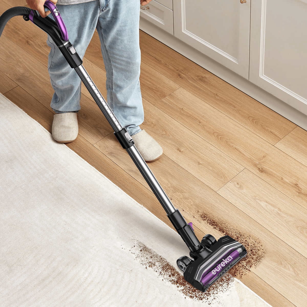Eureka NEN185, Corded Canister Vacuum Cleaner with HEPA filtration, Purple with Crevice Tool