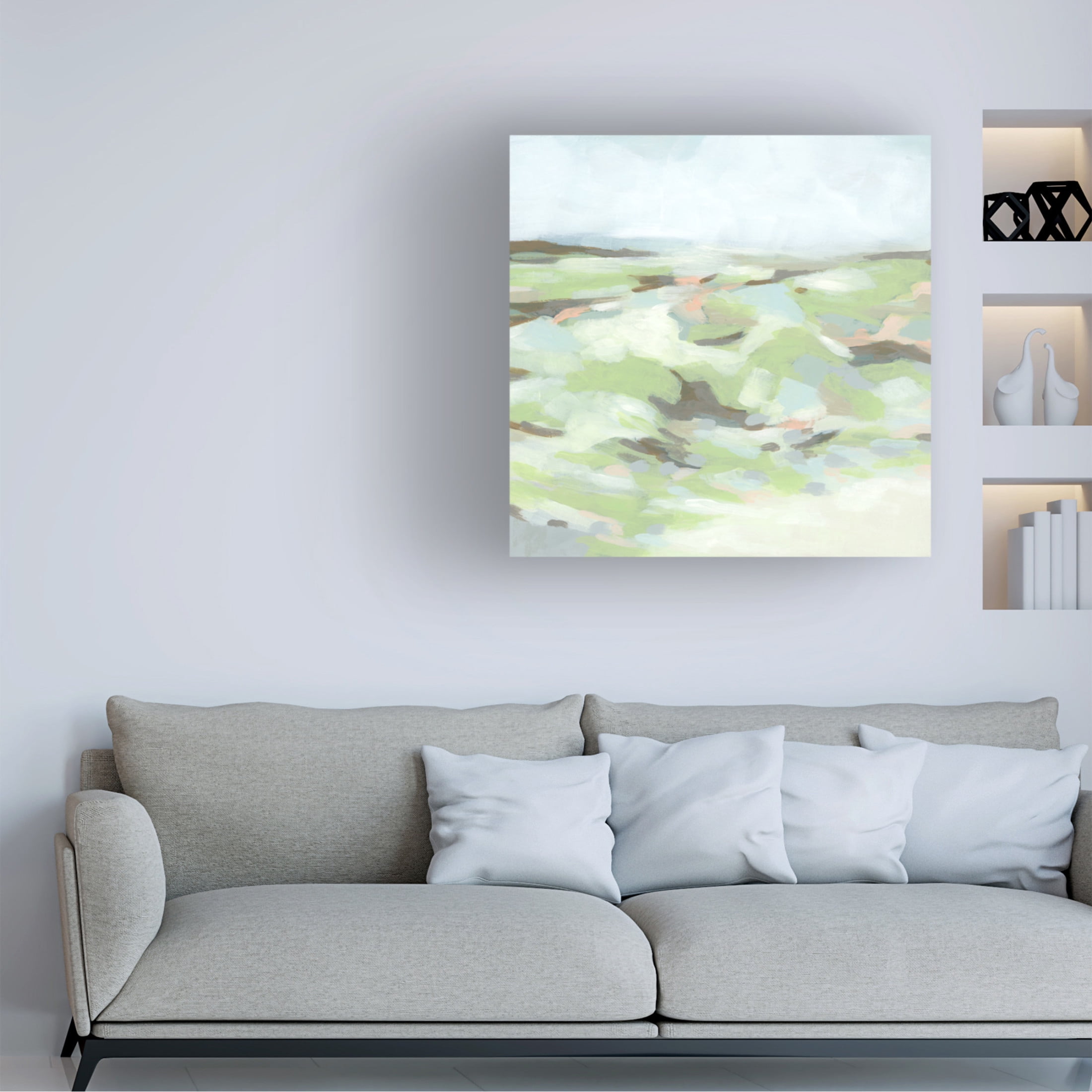 Trademark Fine Art June Erica Vess  Green Valley Slope I Canvas Wall Art