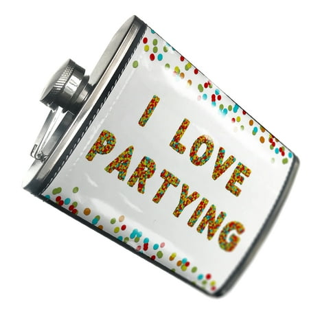 

NEONBLOND Flask I Love Partying Birthday Party Confetti