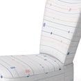 thumbnail image 3 of Designart "White Horizontal Striped" Upholstered Patterned Accent Chair and Arm Chair, 3 of 5