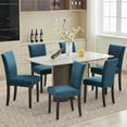 thumbnail image 4 of Paquete de 2 Parsons Dining Chairs, Tapizado en Lino - Asiento Moderno Acolchado Suave, 4 of 26