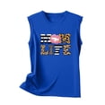 thumbnail image 4 of Usmixi Tank Tops Mom Life Letter Graphics Round Neck Sleeveless T Shirts for Women Mother's Day Fashion Loose Breathable Vest Blouses Blue XL Clothes, 4 of 5