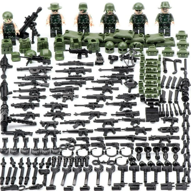 Juguetes Educativos : Construye Tu Lego Mundo Militar Con Nuevo Policía Especial Minifiguras Figuras De Fuerzas Armadas Bloques De Construcción
