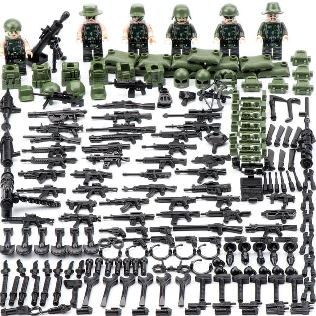 Juguetes Educativos : Construye Tu Lego Mundo Militar Con Nuevo Policía Especial Minifiguras Figuras De Fuerzas Armadas Bloques De Construcción