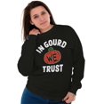 thumbnail image 4 of Funny In Gourd We Trust Pumpkin Pun Unisex Plus Fleece Graphic Sweatshirt Brisco Brands 2X, 4 of 5