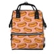 thumbnail image 1 of Fotbe Cartoon Hot Dog Mochila Maternidad - Lona de Sarga Impermeable, Mochila de Pañales de Gran Capacidad con Múltiples Bolsillos y Correas Ajustables, 1 of 6