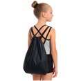thumbnail image 2 of Sholeno Girls Gymnastics Dance Leotard Sets Tumbling Skating Workout Outfit with Shorts Hairband Storage Bag Black Silver 8, 2 of 7