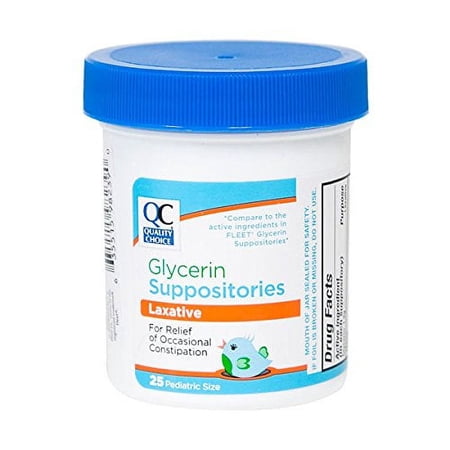5 Pack Quality Choice Infants Glycerin Suppositories Laxative Relief 25 Ct Each