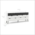 thumbnail image 6 of Diana 8 Drawer Dresser, White/Black Matte, 6 of 12