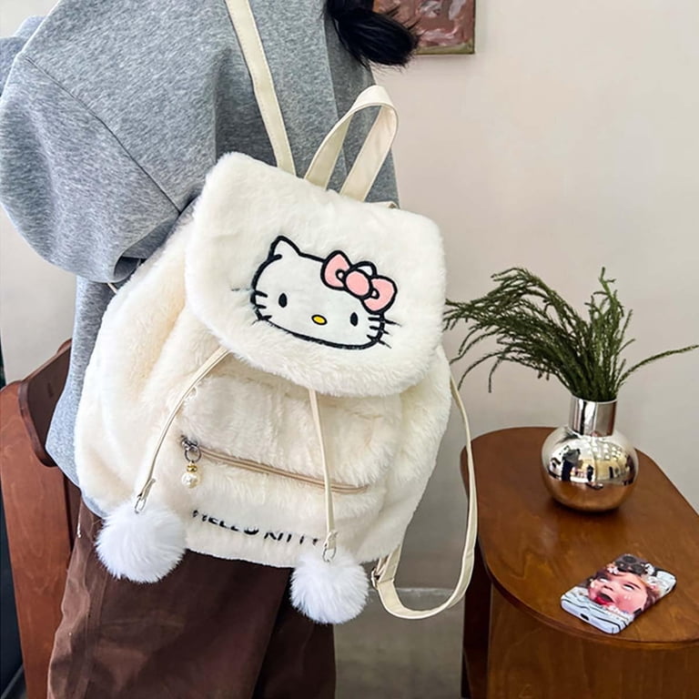 Hello Kitty Furry Backpack Plush Dayback Cartoon Plush  display picture 2