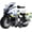 White, variant on BTEPSGA Police Motorcycle Toy - Pull Back Toy Motorcycle with Sound and Light Toy,Toy Motorcycles,Yellow