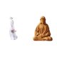 thumbnail image 1 of 2 Piezas Figurilla Humana Estatua Coleccionable Adorno Decorativo Escultura para El Hogar con Acabado Liso Y Resistente Adecuado para La Oficina Y El, 1 of 9