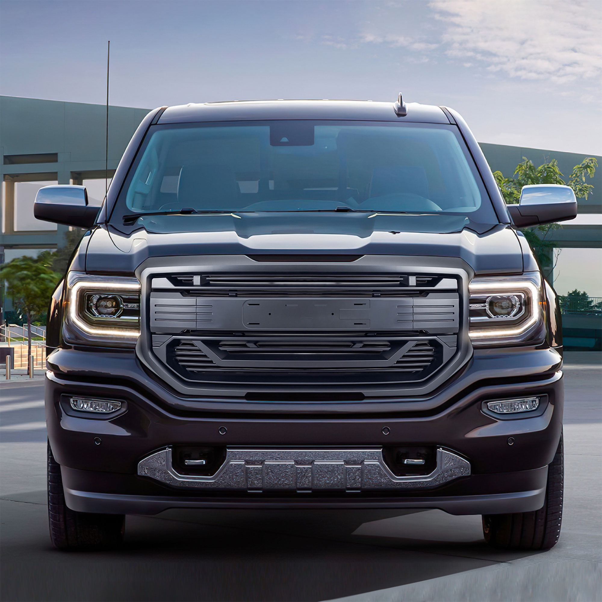 AMERICAN MODIFIED Armor Grille for 2016-2018 GMC Sierra 1500, Matte Black