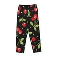 thumbnail image 6 of Uemuo Sweet Red Cherry Pattern Women's Wide Leg Palazzo Lounge Pants with Pockets Light Weight Loose Comfy Casual Pajama Pants-Small, 6 of 9