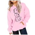 thumbnail image 4 of Oiyii Toddler Girls Cat Dog Paw Line Graphic Hoodie Long Sleeve Printed Casual Hooded Sweatshirt Daily Play Pullover Top,Pink, 4 of 4