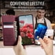 thumbnail image 4 of Funda tipo cartera para Samsung Galaxy S25 Edge, de piel, con tarjetero, soporte, cierre magnético y bloqueo RFID. TPU a prueba de golpes, compatible con S25 Edge, 4 of 8