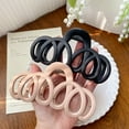 thumbnail image 3 of Frosted Hollow Hair Claw Bow Hair Clip Crab Elegant Hairpin Women Barrette Solid Headband Simple Korean Fashion Hair Accessories, 3 of 10