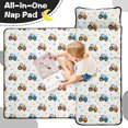 thumbnail image 4 of Tractor and Stars White Pattern Teens Toddler Nap Mat with Pillow, Sleeping Mat Bag for Preschool Daycare 51"x22", 4 of 6