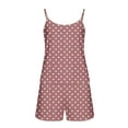 thumbnail image 5 of Women's Polka Dots 2 Piece Outfit Spaghetti Strap Sleeveless Crop Top Camisole and Shorts Pajamas Set Sleepwear Nightwear, 5 of 7