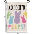 thumbnail image 2 of JASGARDE Easter Welcome Peeps Garden Flag 12x18 Inch Vertical Double Sided Bunny Flag Farmhouse Outside Decoration For Yard, ONLY FLAG, 2 of 5