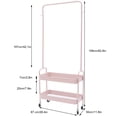 thumbnail image 2 of Miumaeov Stand Coat Hanger with Hook and Wheel Portable Clothing Hanging Garment Rack for Home Pink, 2 of 13