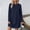 Navy Dresses for Women, variant on Ygbgbb Women's Solid Textured Long Sleeve Crew Neck Short Dress, Loose Fit Casual Tunic Dress for Daily Wear and Outdoor Activities Green S