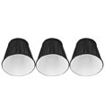 thumbnail image 2 of 3PCS E14 ClipOn Pantalla de lámpara de tela Pantalla de tela moderna Cubierta de luz de mesa para candelabro de vela (Negro), 2 of 10