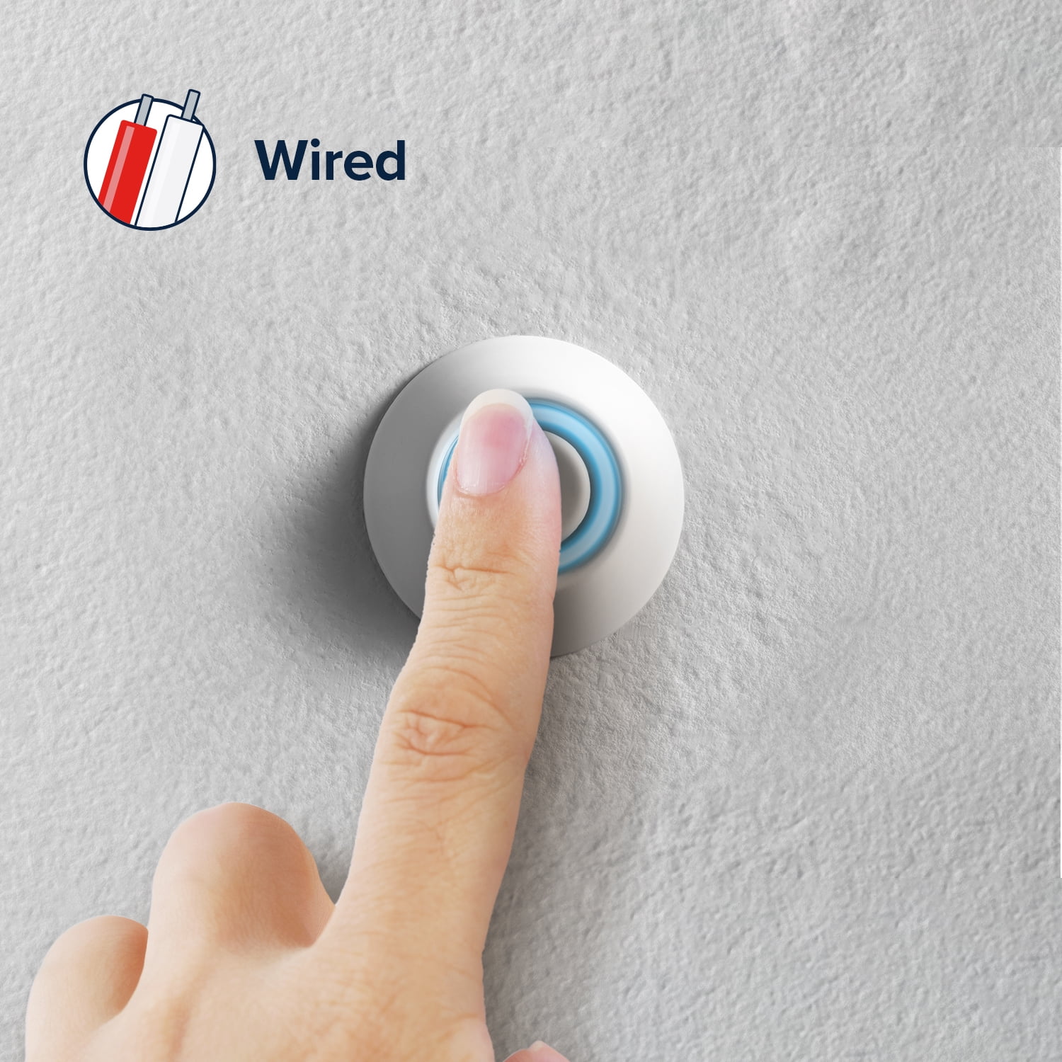 Heath Zenith Heath Zenith White Metal Wired Lighted Push Button Doorbell