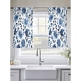 thumbnail image 5 of Blue Flowers Sheer Curtains 45 Inches Long 2 Panels Retro Spring Watercolor Floral Light Filtering Semi Sheer Window Curtains Drapes for Bedroom Living Room 52"x45", 5 of 7
