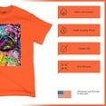 thumbnail image 4 of Tee Hunt Cute Pug Puppy T-Shirt Dean Russo Colorful Neon Mosaic Dog Men's Tee, Orange, Medium, 4 of 5
